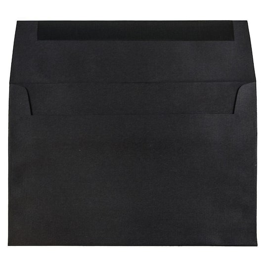 JAM Paper 5" x 7" Black Linen Invitation Envelopes